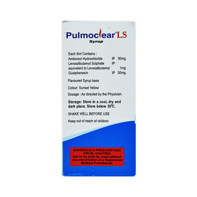 Pulmoclear Ls Bottle Of 100ml Syrup