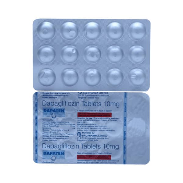Dapaten 10mg Strip Of 15 Tablets