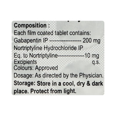 Gabapax Nt 200mg Strip Of 15 Tablets