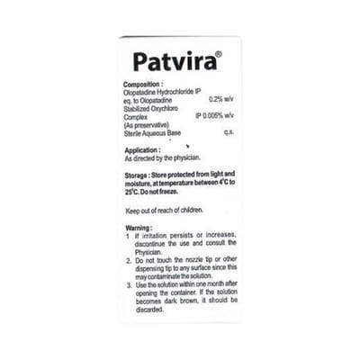 Patvira 0.2% Bottle Of 3ml Eye Drops
