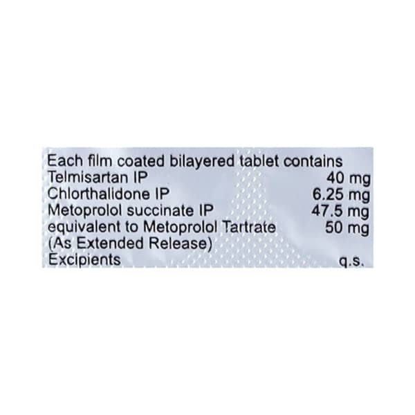 Ctd Mt 6.25/50/40mg Strip Of 10 Tablets
