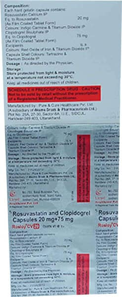 Rosloy Cv 20Mg Strip Of 10 Capsules