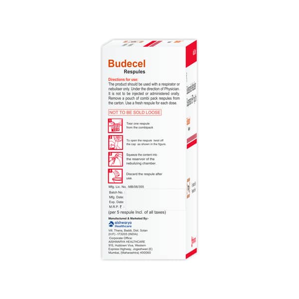 Budecel 1mg 2ml Packet Of 5 Respules