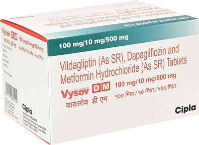 Vysov Dm 100/10/500mg Strip Of 10 Tablets