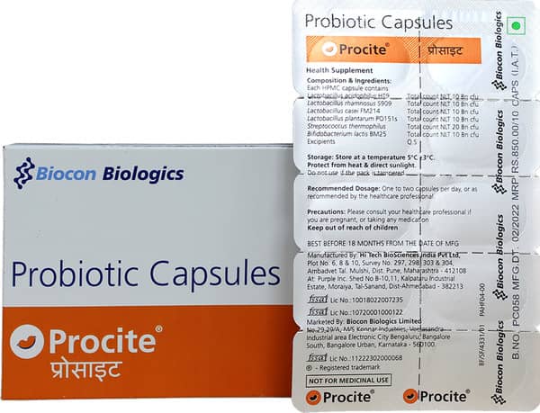 Procite Strip Of 10 Capsules