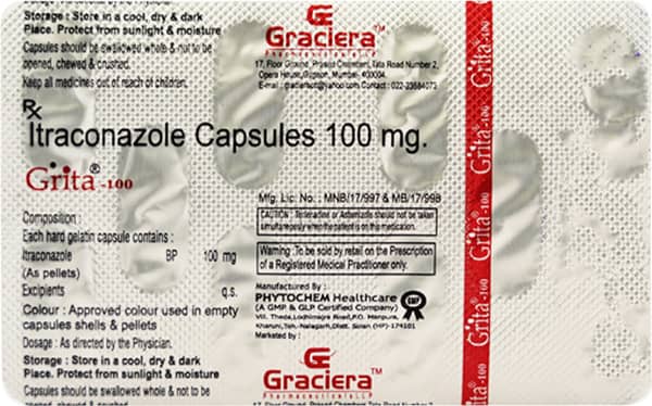 Grita 100mg Strip Of 10 Capsules