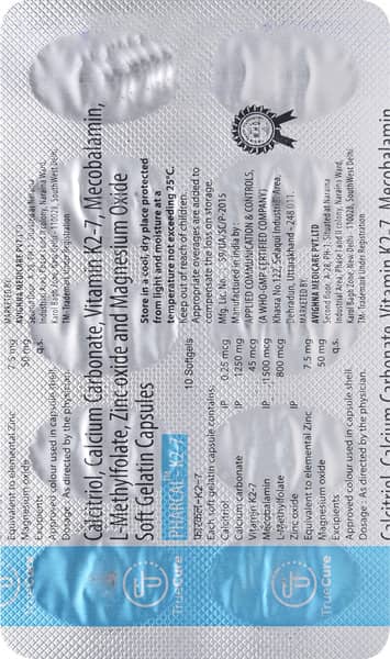 Pharcal K2 7 Strip Of 10 Softgel Capsules