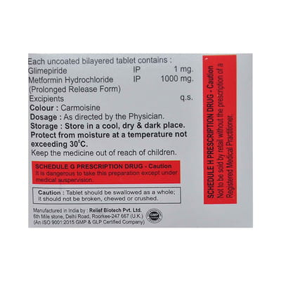 Glimfirst M 1mg Forte Strip Of 15 Tablets