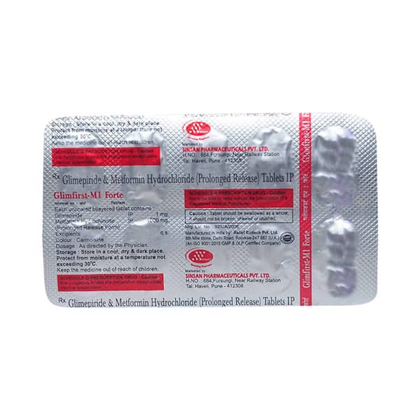 Glimfirst M 1Mg Forte Strip Of 15 Tablets