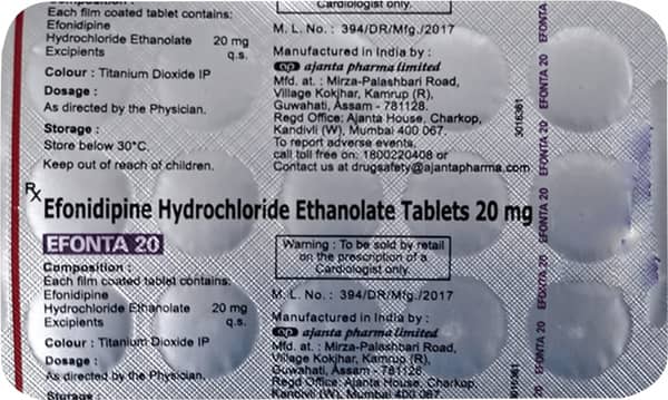Efonta 20mg Strip Of 15 Tablets