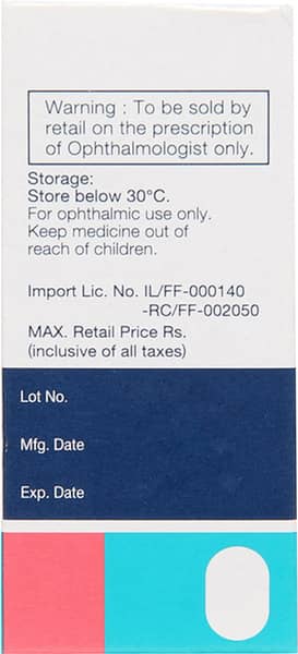 Saflutan Bottle Of 2.5ml Eye Drops