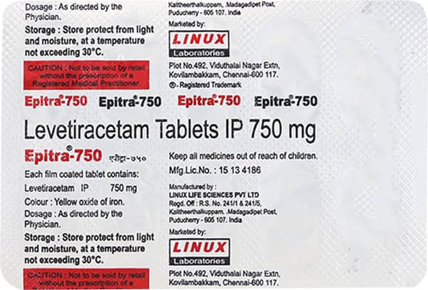 Epitra 750mg Strip Of 10 Tablets