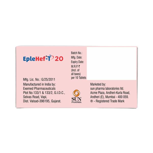 Eplehef T 20Mg Strip Of 10 Tablets