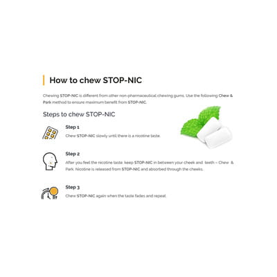 Stop-Nic Nicotine Gum 4mg ( 5 Blister Pack)