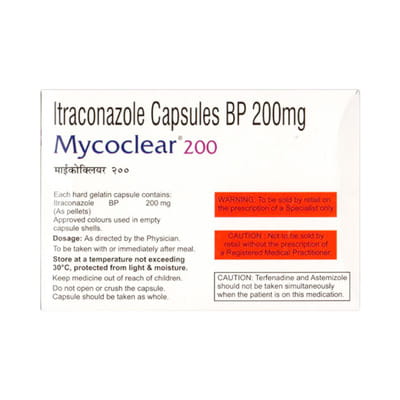 Mycoclear 200mg Strip Of 10 Capsules