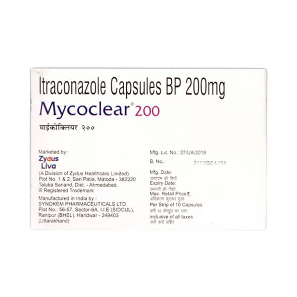 Mycoclear 200Mg Strip Of 10 Capsules