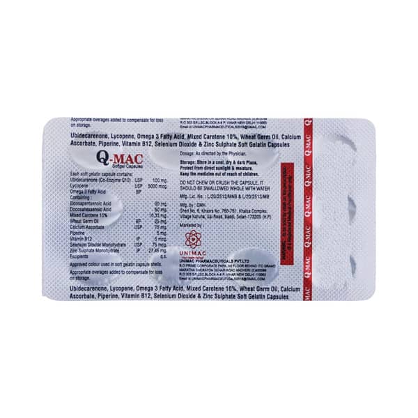 Q Mac Strip Of 10 Softgel Capsules