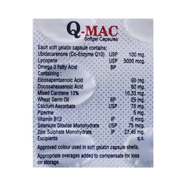 Q Mac Strip Of 10 Softgel Capsules