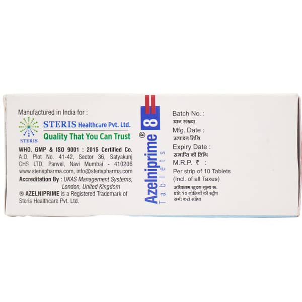Azelniprime 8Mg Strip Of 10 Tablets