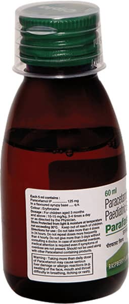 Parafast 125mg Raspberry Flavour Bottle Of 60ml Syrup