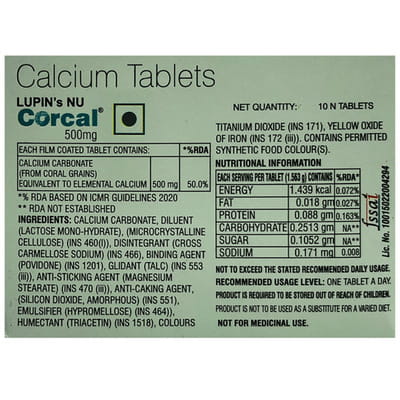 Lupins Nu Corcal 500mg Strip Of 10 Tablets