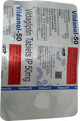 Vildanol 50mg Strip Of 15 Tablets