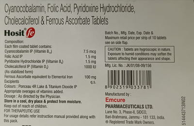 Hosit Fe Strip Of 10 Tablets