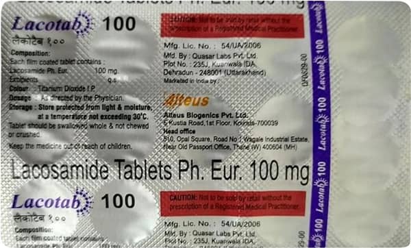 Lacotab 100mg Strip Of 15 Tablets