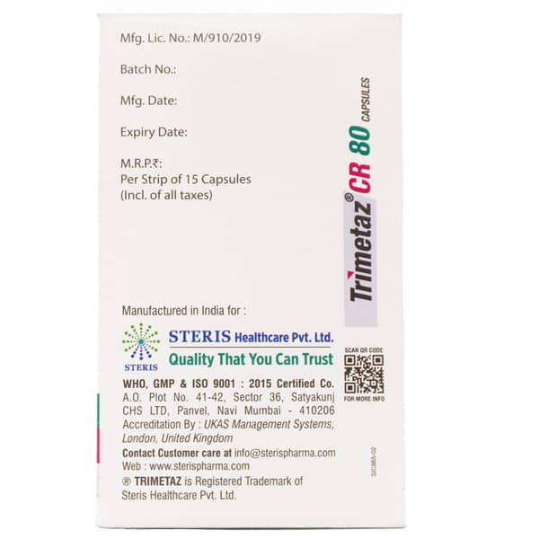 Trimetaz Cr 80Mg Strip Of 15 Capsules