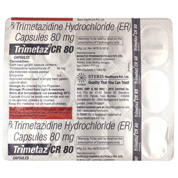 Trimetaz Cr 80Mg Strip Of 15 Capsules