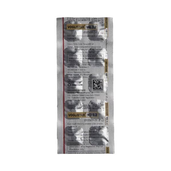 Voglistar Md 0.2mg Strip Of 15 Tablets