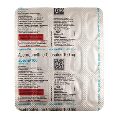 Abevia 100mg Strip Of 15 Capsules