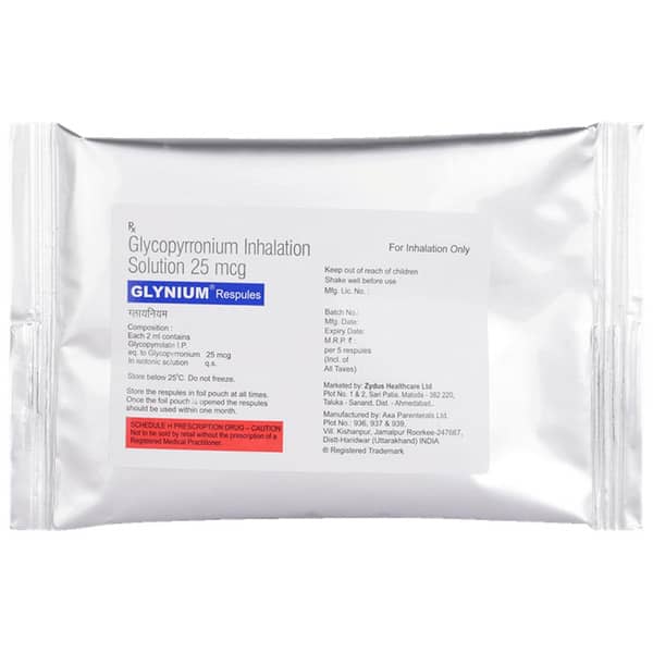 Glynium 25mcg 2ml Packet Of 5 Respules