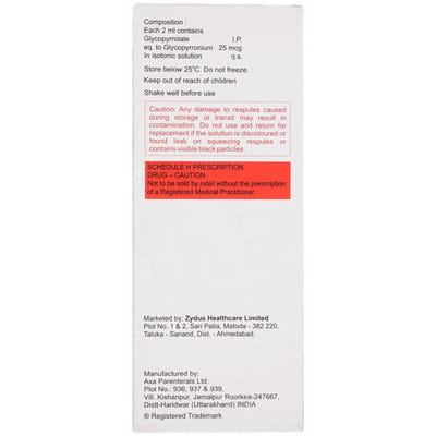 ग्लायनियम 25एमसीजी 2एमएल पैकेट ऑफ 5 रेस्प्यूल्स