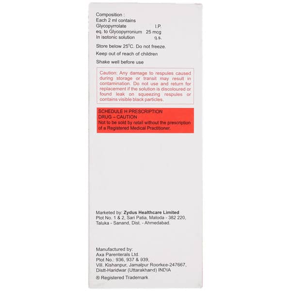 Glynium 25mcg 2ml Packet Of 5 Respules