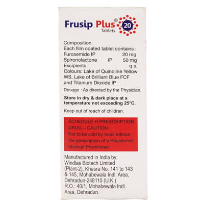 Frusip Plus 20mg Strip Of 10 Tablets