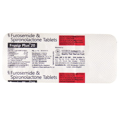 Frusip Plus 20mg Strip Of 10 Tablets