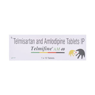 Telmifine Am 40/5mg Strip Of 10 Tablets
