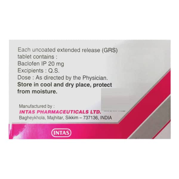 Baclof Od 20mg Strip Of 15 Tablets