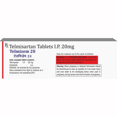 Telmizem 20mg Strip Of 10 Tablets