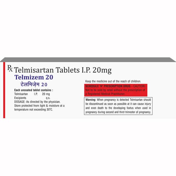 Telmizem 20Mg Strip Of 10 Tablets