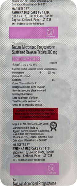 Gestcure 200mg Sr Strip Of 10 Tablets