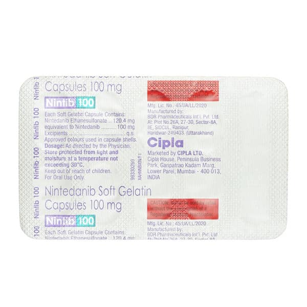 Nintib 100Mg Strip Of 10 Softgel Capsules