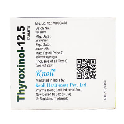Thyroxinol 12.5 Tablet 120 No'S