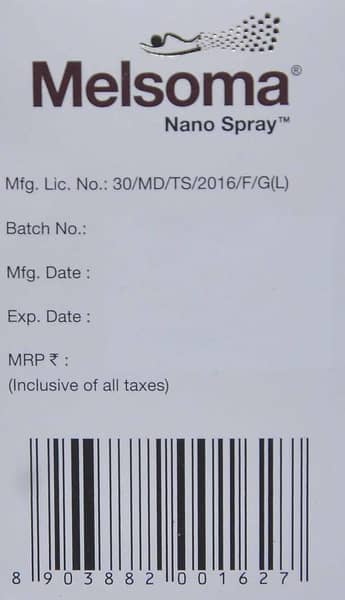 Melsoma Nano Bottle Of 12ml Oral Spray