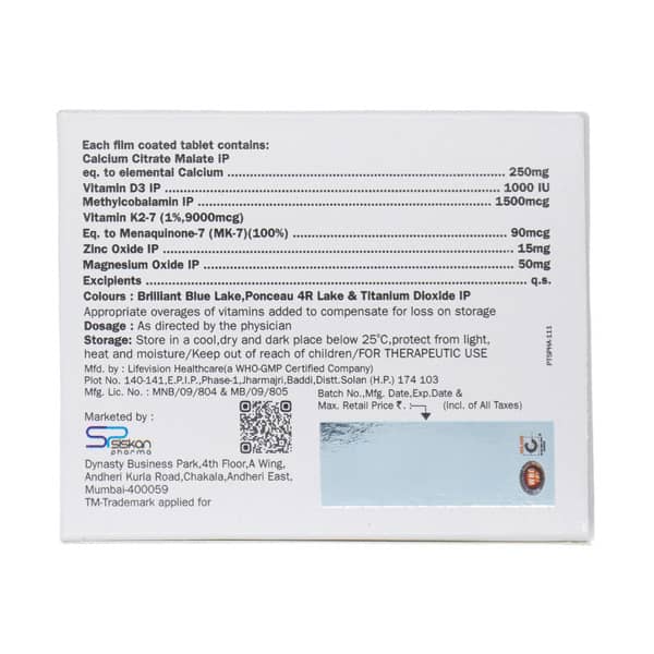 Sisbone K2 Strip Of 15 Tablets