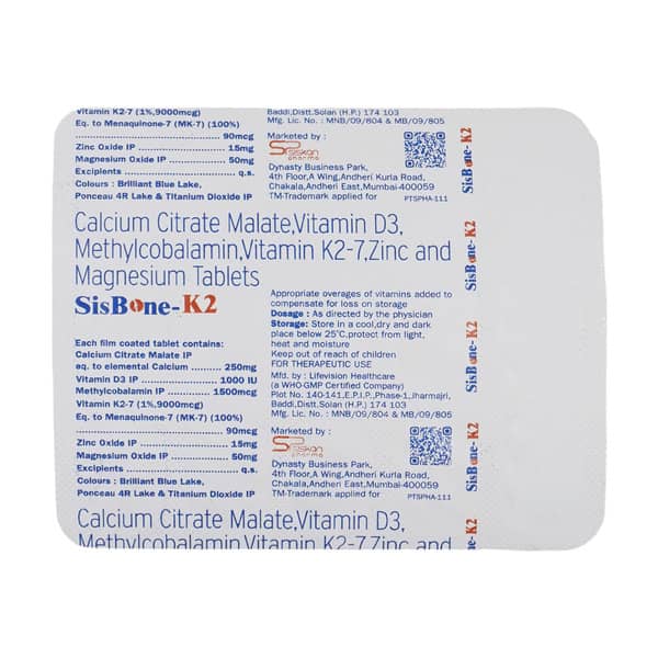 Sisbone K2 Strip Of 15 Tablets