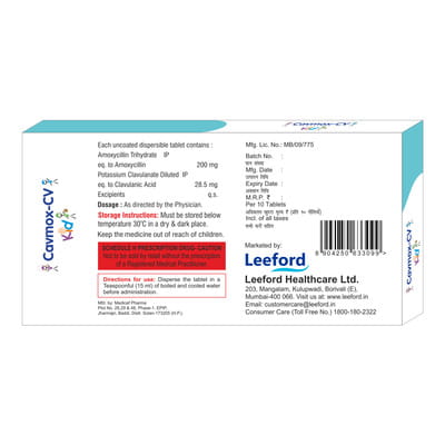 Cavmox Cv Kid Strip Of 10 Tablets