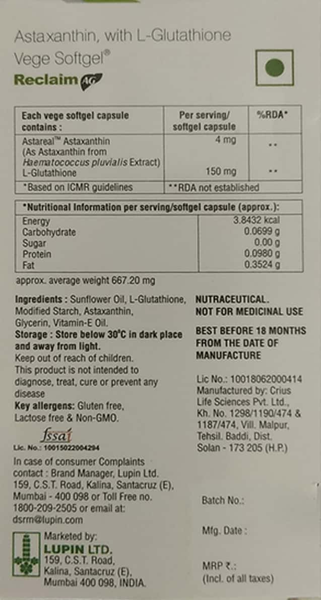 whitening glutathione pills L GLUTATHIONE+ASTAXANTHIN – Uses, Side Effects, Medicines & FAQs