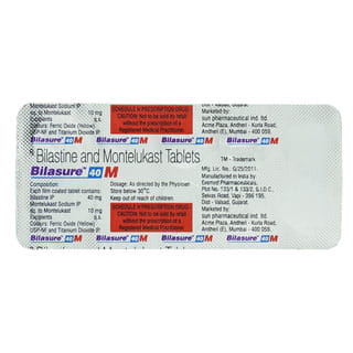 Bilasure M 40Mg Strip Of 10 Tablets